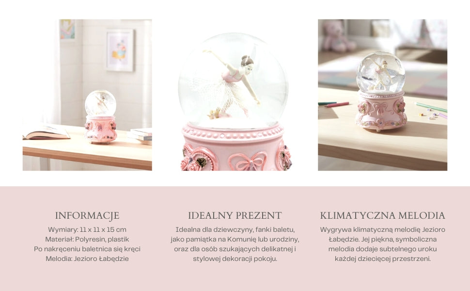 Dancing Ballerina Music Box in a Glass Ball 15cm – MG-963