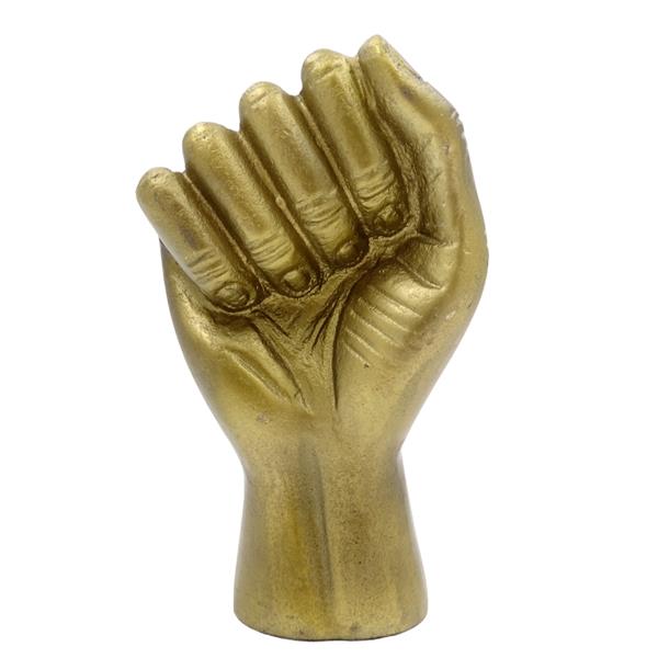 Clenched fist decorative aluminum figurine 18cm - 20755-18