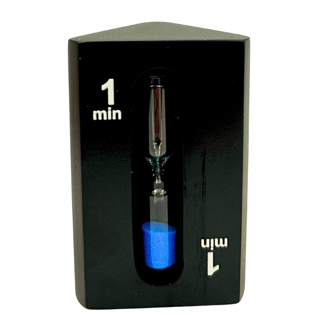 1-3-5 Minute Three-Sided Black Hourglass - Ideal for Board Games - STW6