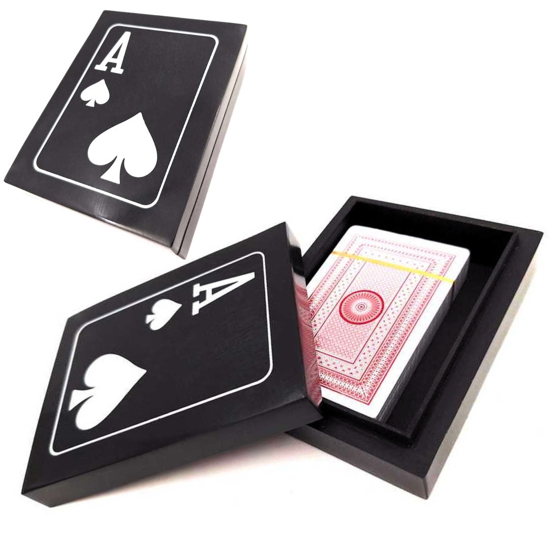 Elegant Playing Card Set in a Resin and MDF Box - G1228