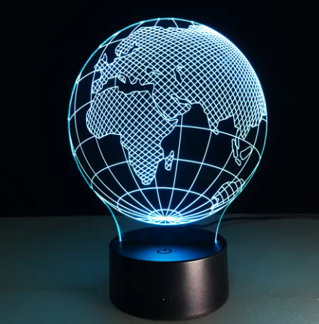 LED Lamp - Globe - 7 Different Colors - USB - P108