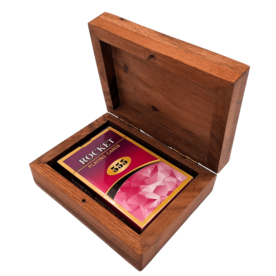 Deck of Cards in a Decorative Wooden Box - DNU-3025