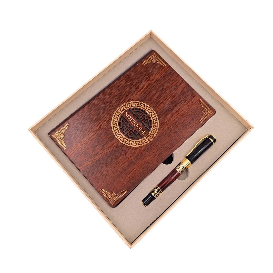 Exclusive Premium Gift Set A5 Wooden Notebook + Pen – EE2