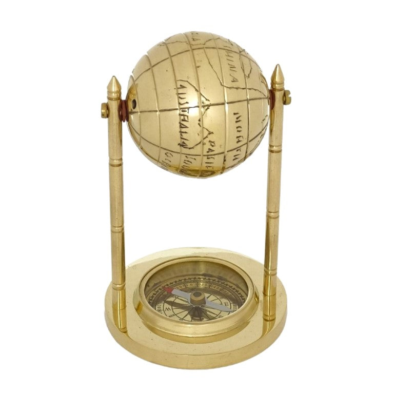 Decorative Brass Globe with Compass MX1160