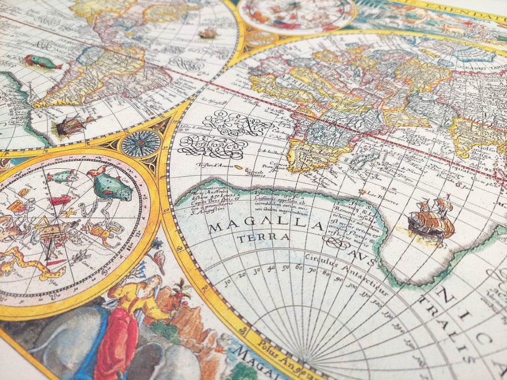 Old World Map - Orbis Terrarum Reprint - P. Plancius, 1594 M1594