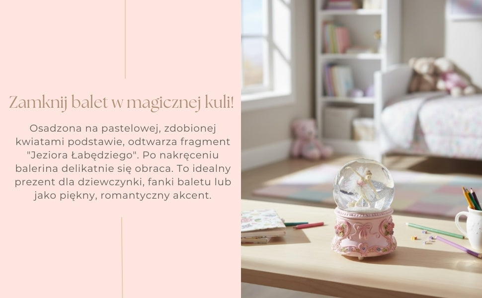 Dancing Ballerina Music Box in a Glass Ball 15cm – MG-963