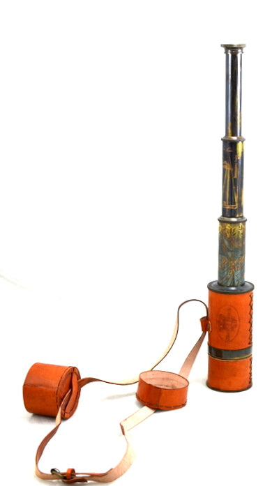 Retro Brass Leather Spyglass with Strap - Replica - NC1596