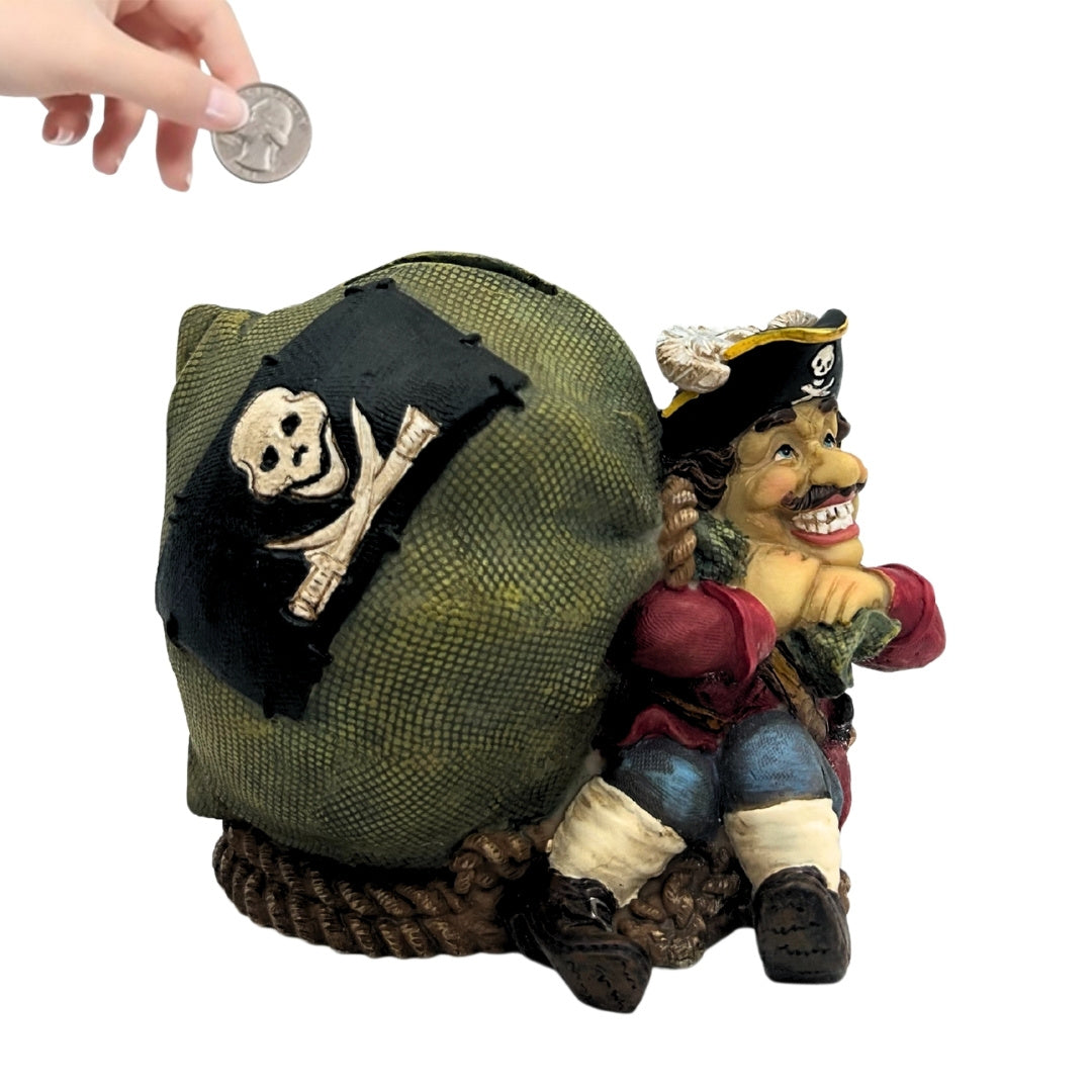Decorative Pirate with Treasure Money Box 14 cm - CE03852
