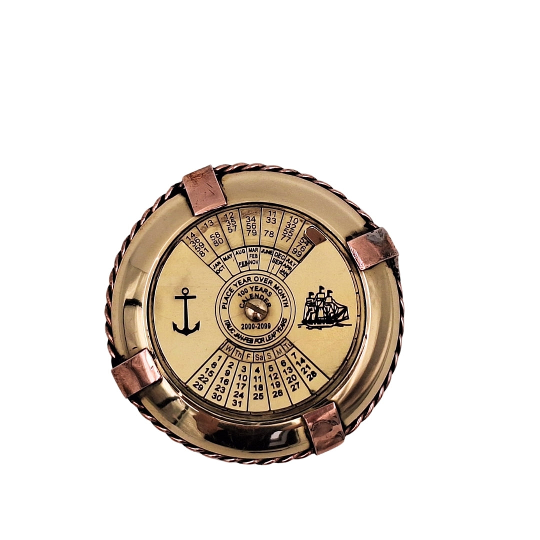 Elegant Nautical Brass Calendar - NI1422