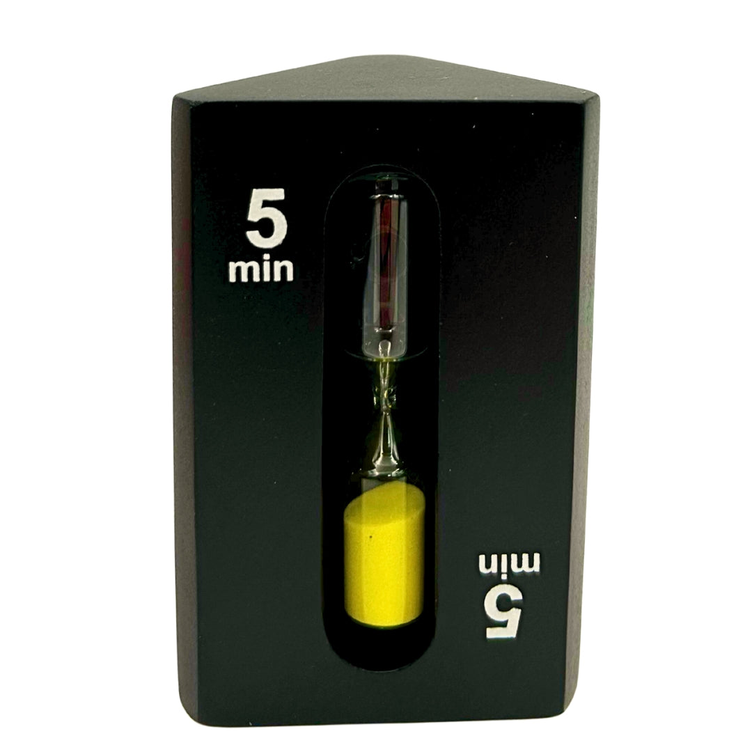 1-3-5 Minute Three-Sided Black Hourglass - Ideal for Board Games - STW6