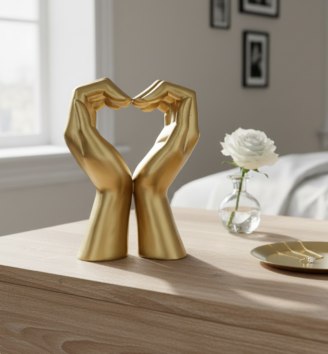 Gold Glamour Decorative Figurine – Heart from Hands
- 44190FJ