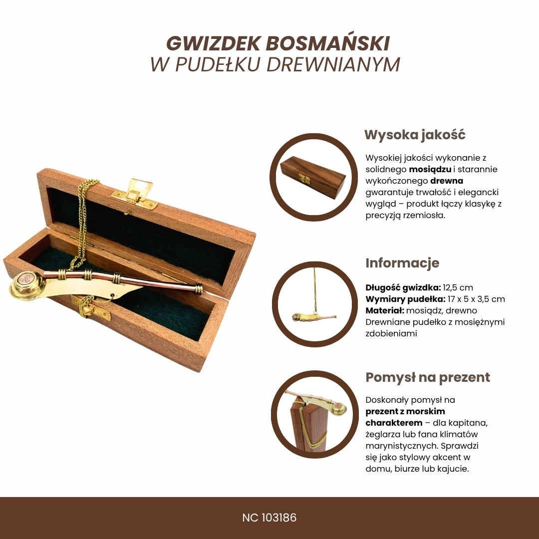 Boatswain's Whistle in a Wooden Box – NC103186