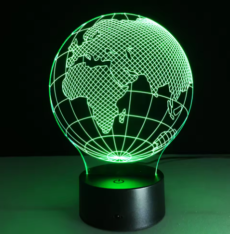 LED Lamp - Globe - 7 Different Colors - USB - P108