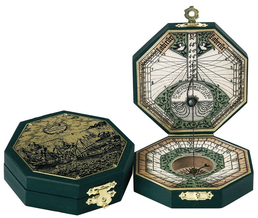 Octagonal sundial and compass H06