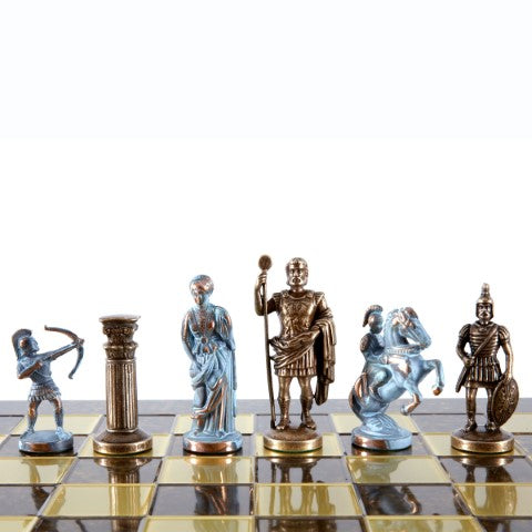 Large Brass Chess Set Archers 44x44cm - Luxury Gift - S10BBRO