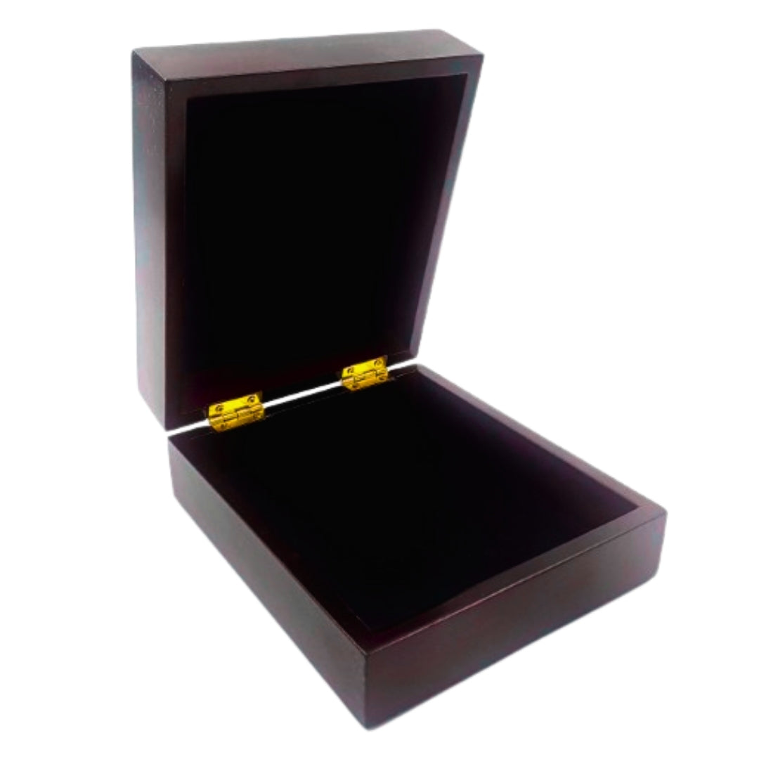 Wooden Gift Box 14 x 16 x 6,7 cm for a Gift with Felt Insert - D349