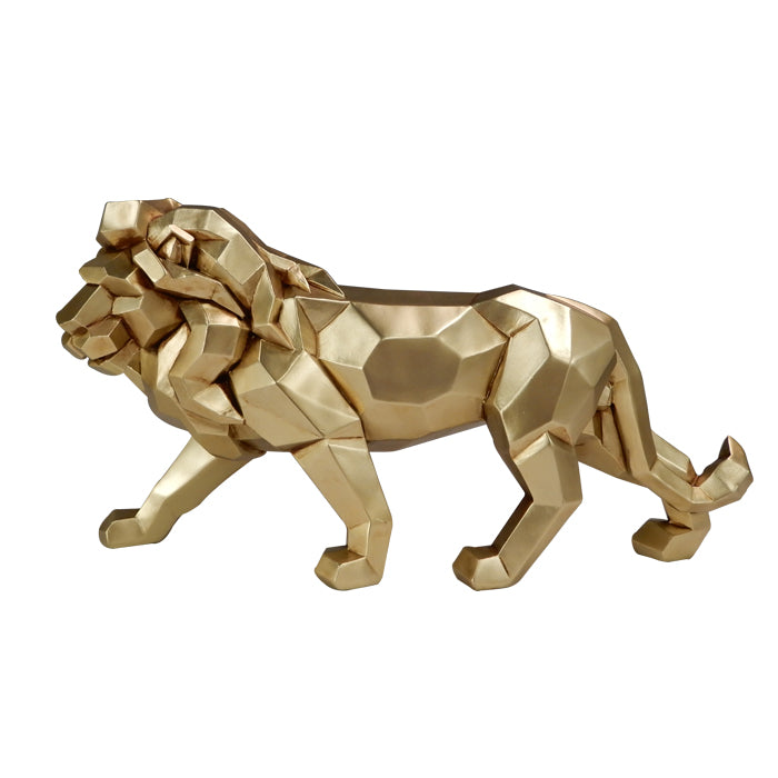 Large Gold Lion Figurine 43cm Modern - 43477Y2