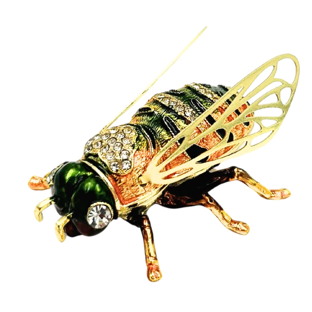 Exclusive Jewelry Trinket Box Decorated with Crystals – Bee – HX542