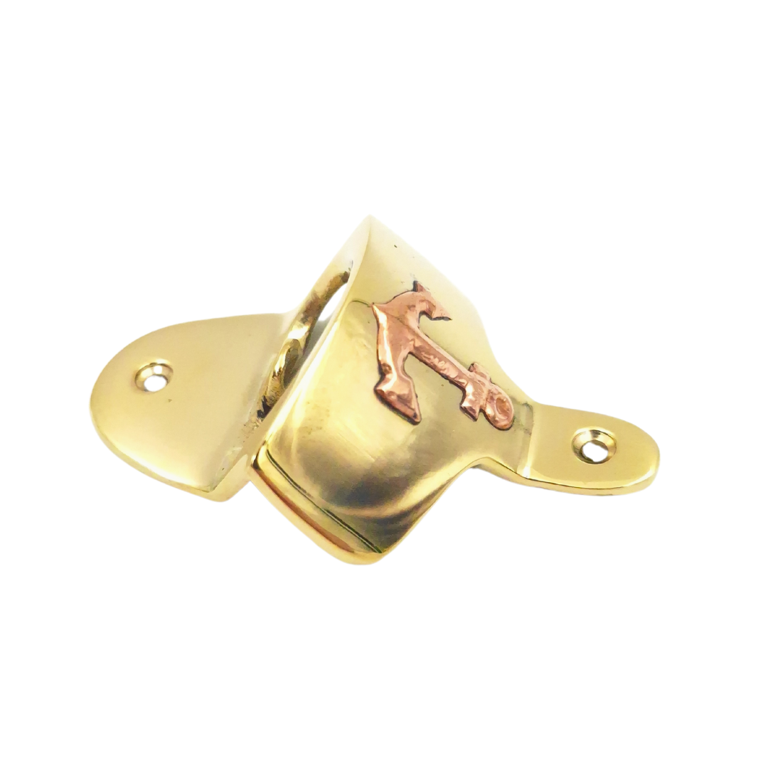 Screw-Mounted Brass Bottle Opener – 70481