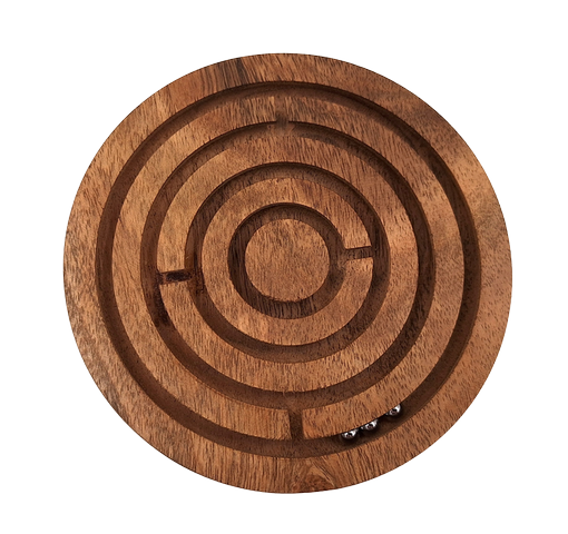 Wooden Logic and Dexterity Game, Balls in a Maze - DNU-005
