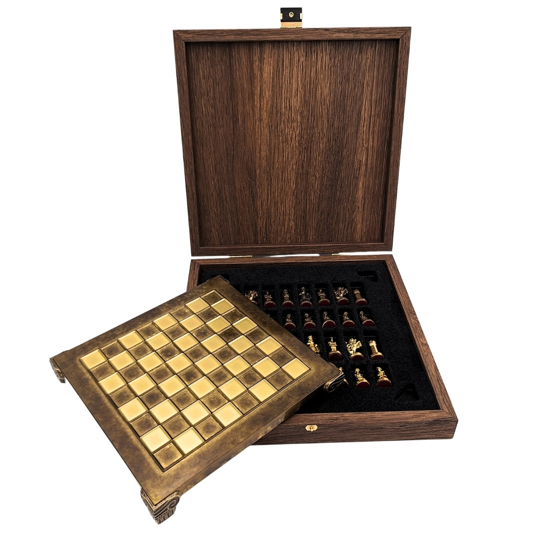Exclusive Byzantine Metal Chess Set 20x20 cm - S1CBRO