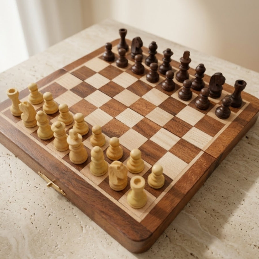 Wooden Magnetic Chess Set - Strategy Game - G201Z