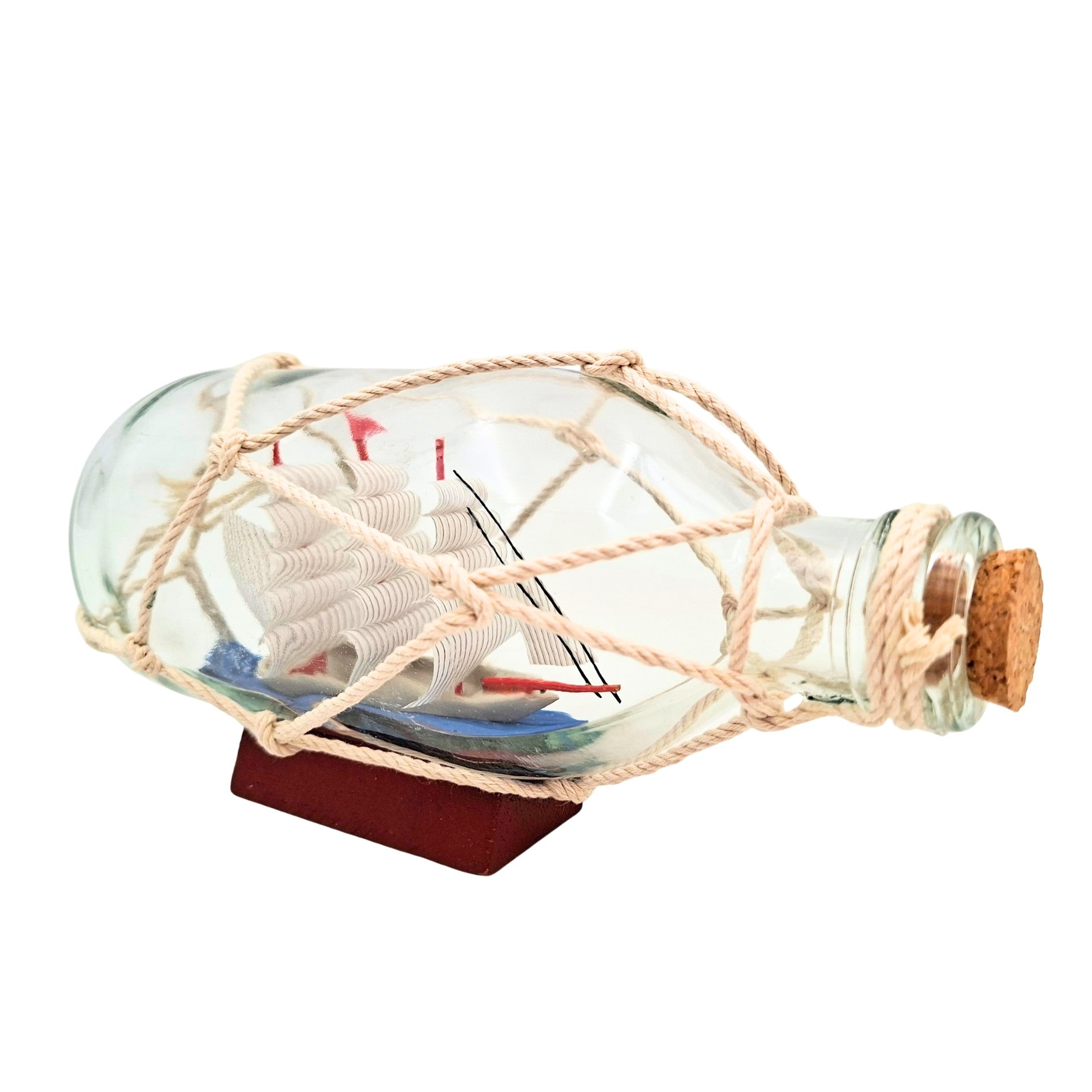 Rafandynka - Ship in a Bottle on a Wooden Base – S2036B