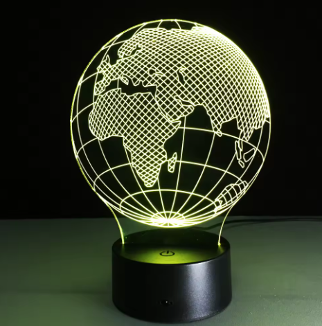 LED Lamp - Globe - 7 Different Colors - USB - P108
