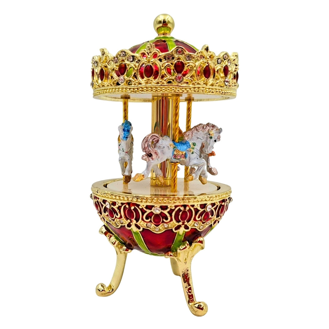 Metal Carousel Music Box - Premium Decoration - Gift for a Girl - MX-014
