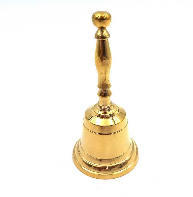Small Bell, Brass Hand Bell 11,5cm - NI7674