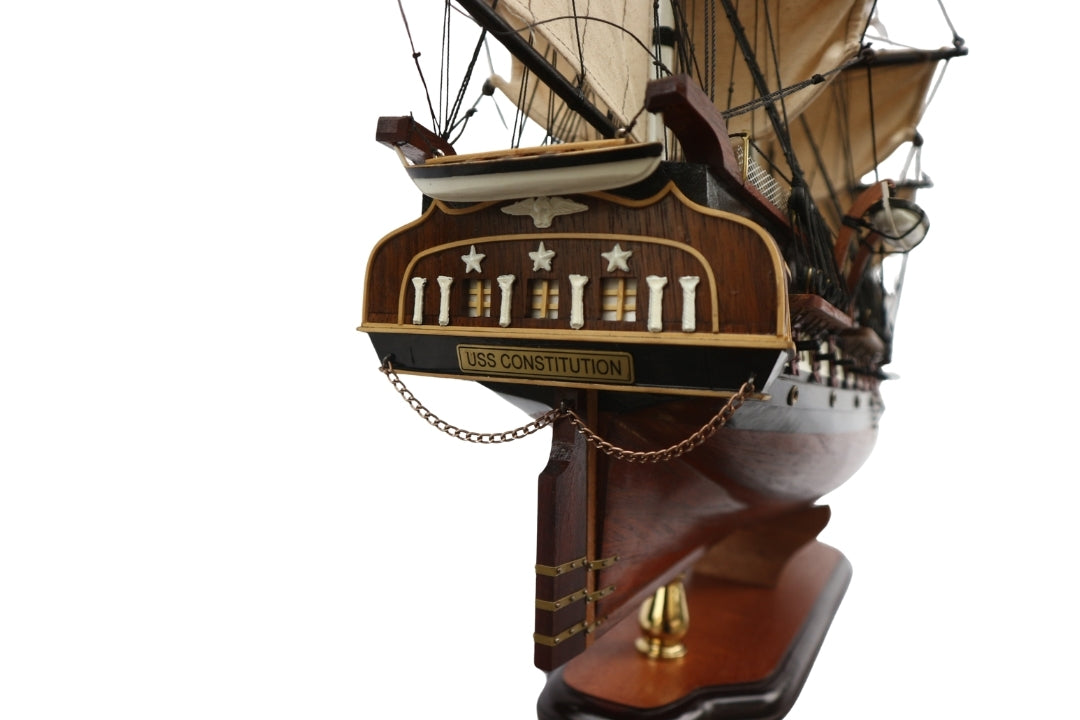 Exclusive Large 100cm USS Constitution sailing ship model with the option of personalization by engraving