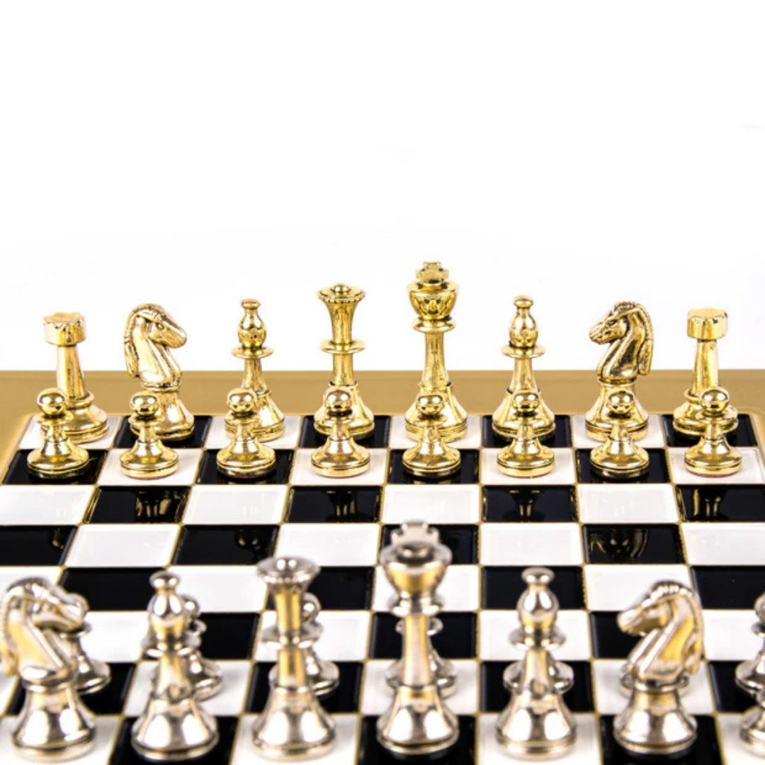 Exclusive brass chess set 28x28cm - Staunton - S32BLA
