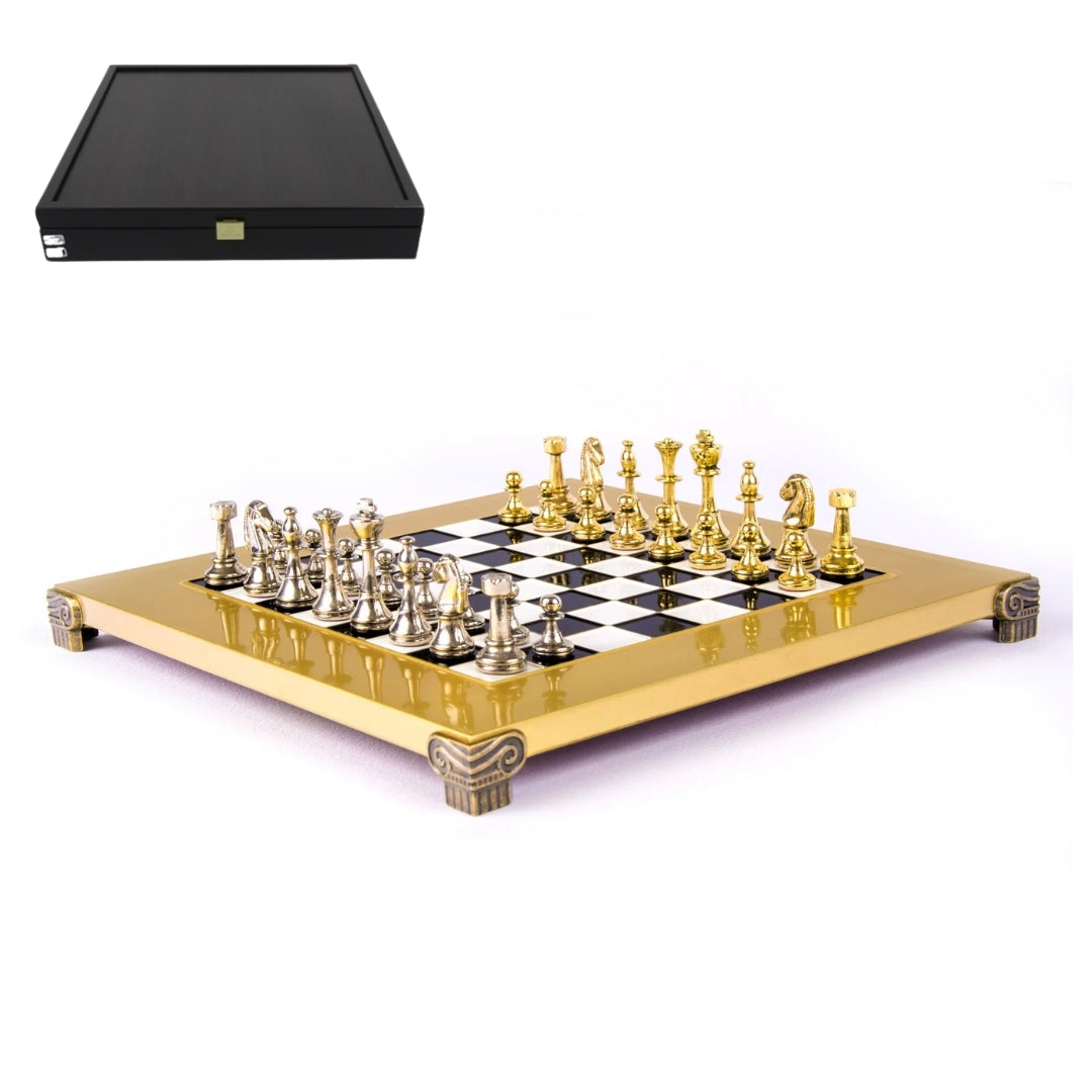 Exclusive brass chess set 28x28cm - Staunton - S32BLA