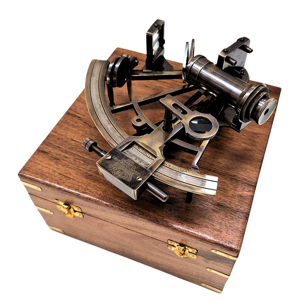 Brass Sextant in a Wooden Box – Replica - NC1517