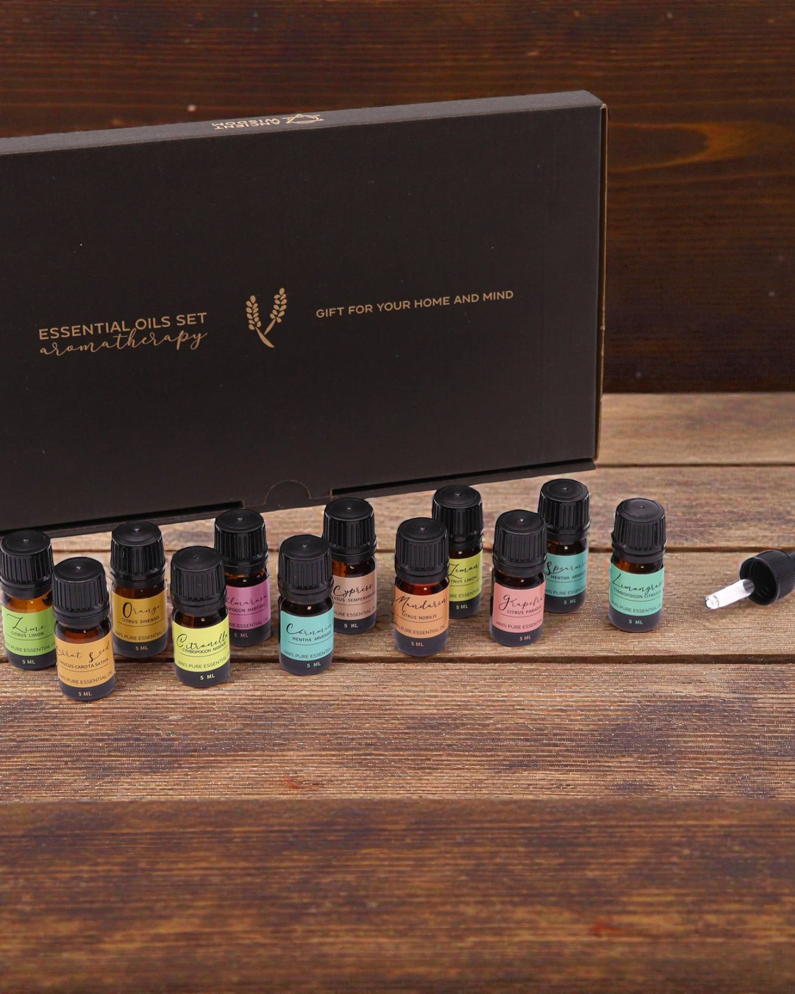 Summer Energy of Nature – Luxury Set of 12 Essential Oils 5 ml with Droppers