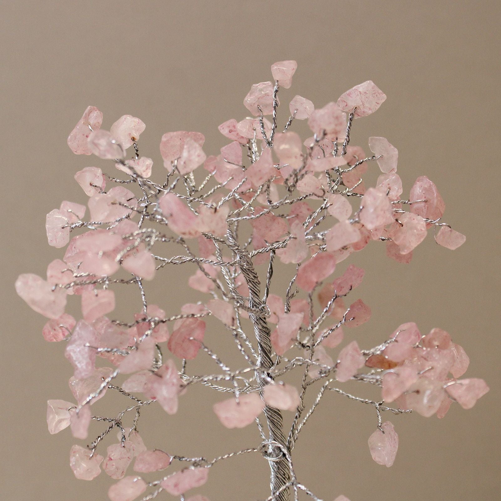 Magic Crystal Tree from Rose Quartz on Orgonite Base