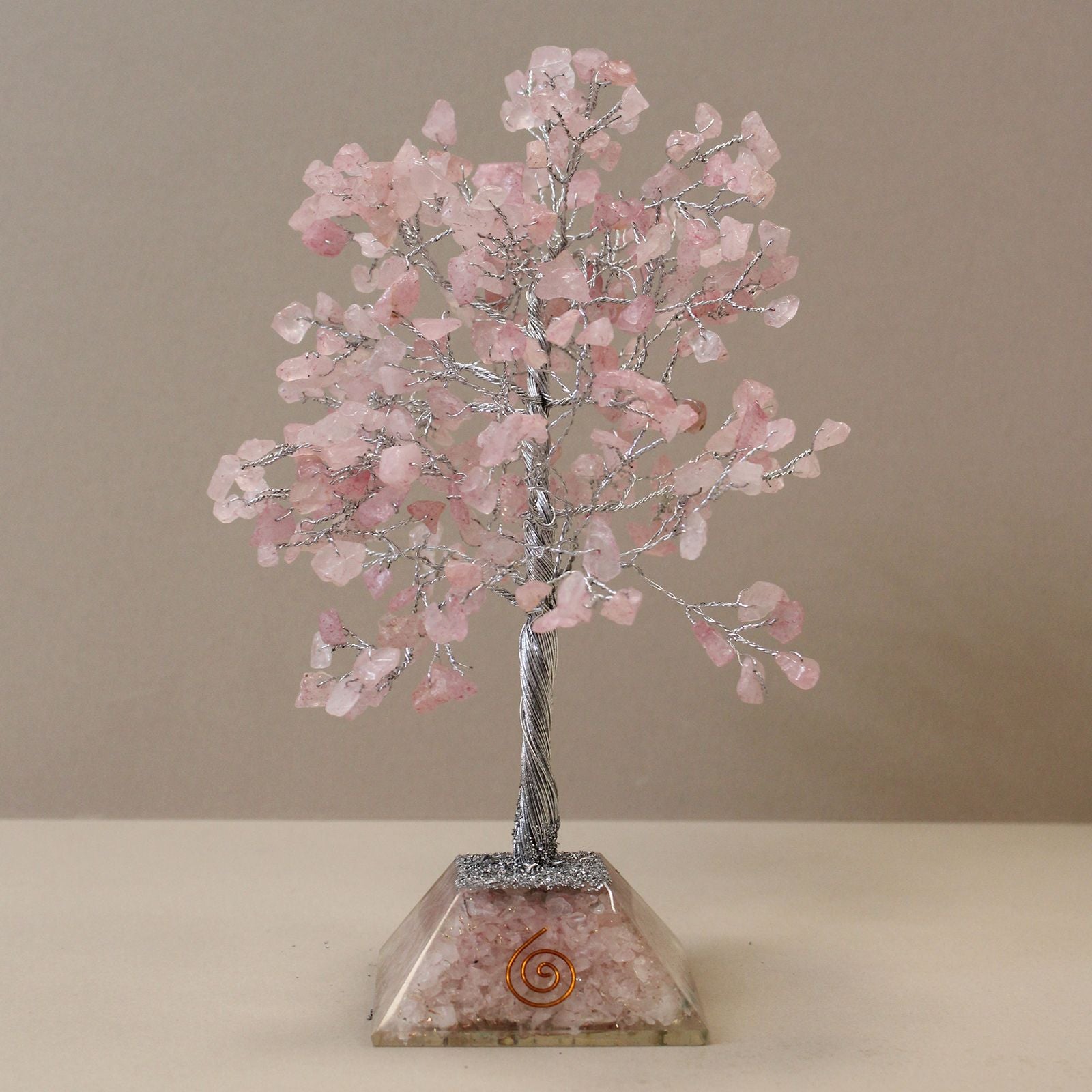 Crystal Tree with Orgonite Base - Pink Quartz