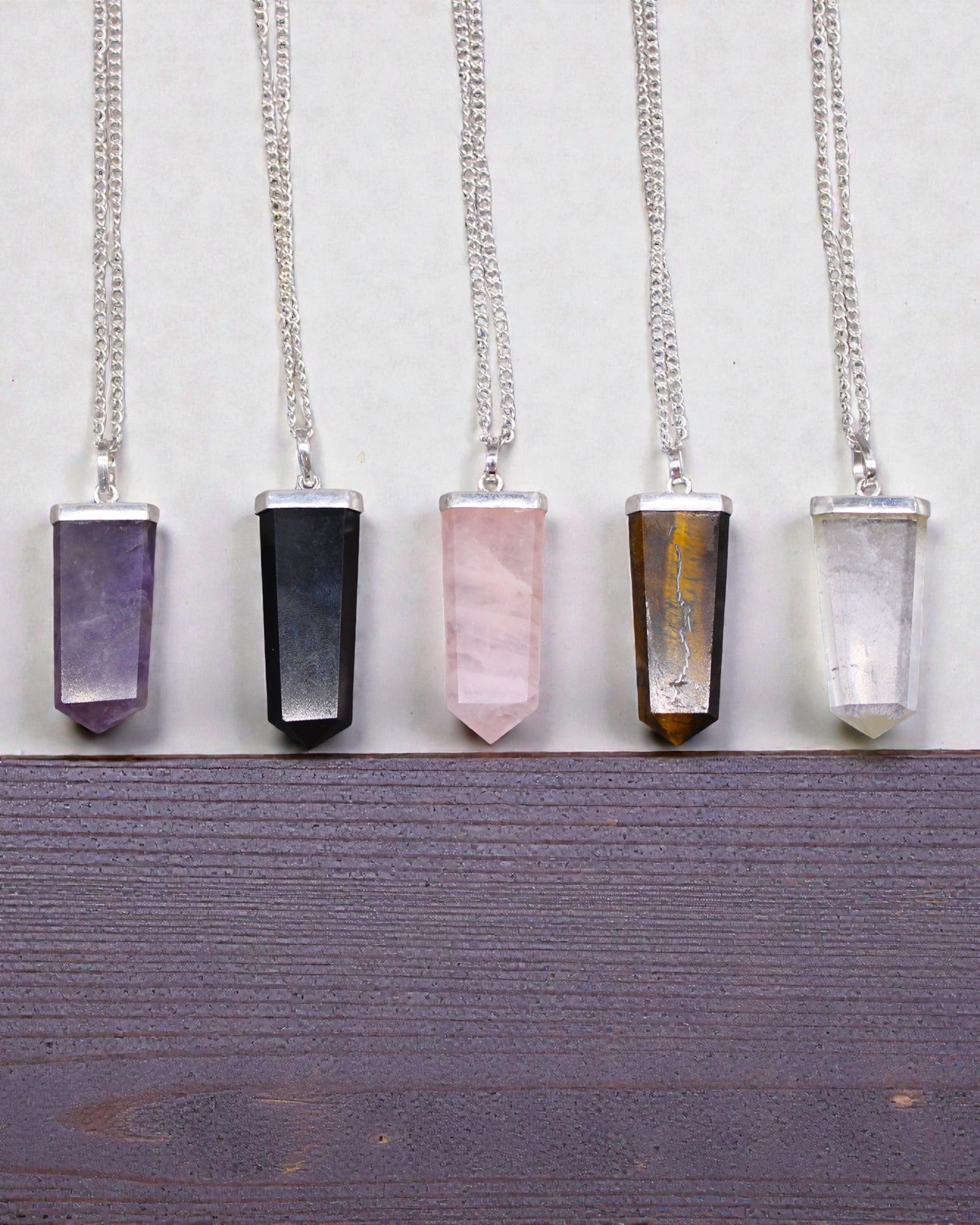 Crystal Ray – Flat Pendant Made of Rock Crystal in Crystal Cut