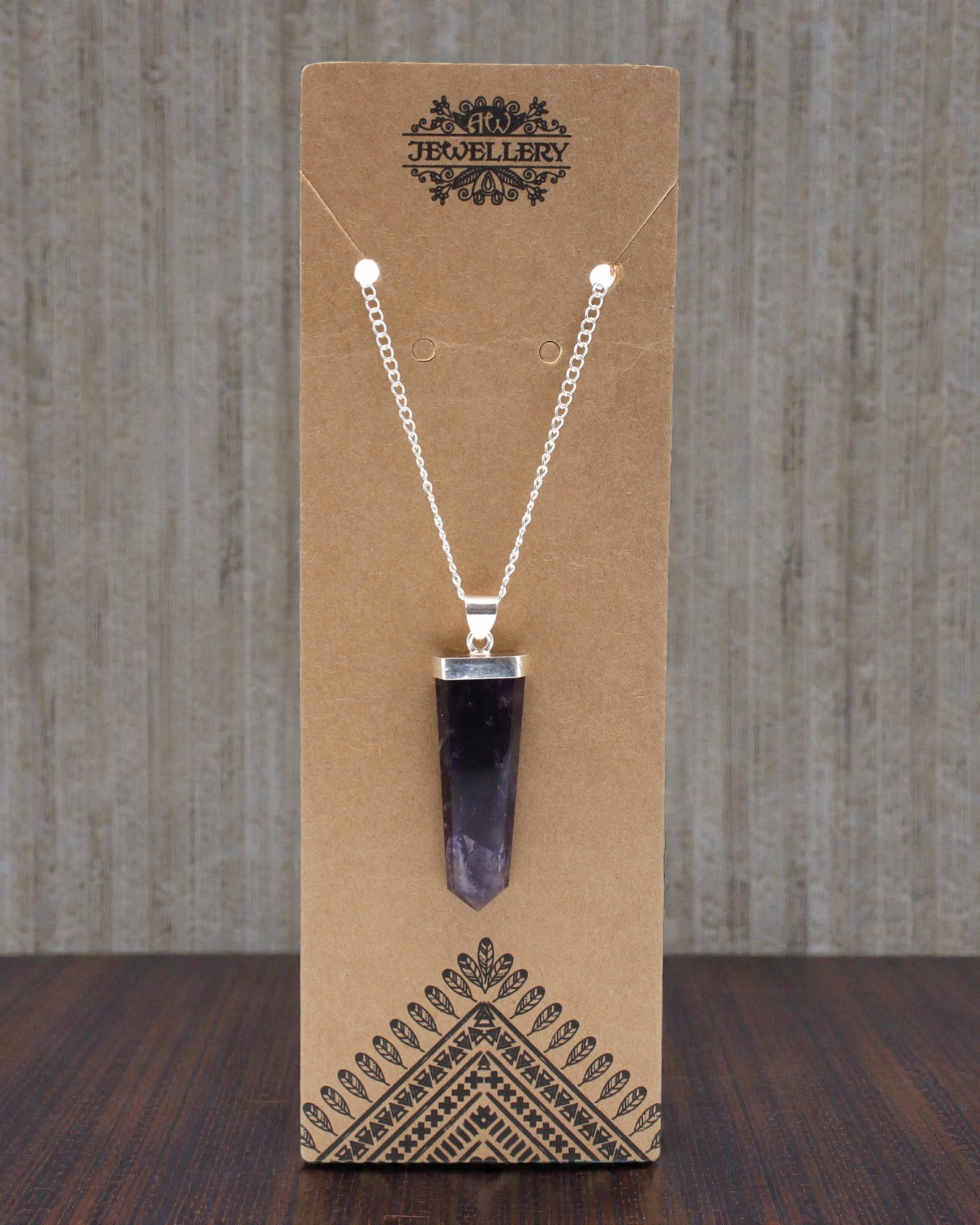 Violet Ray – Flat Amethyst Pendant in Crystal Cut