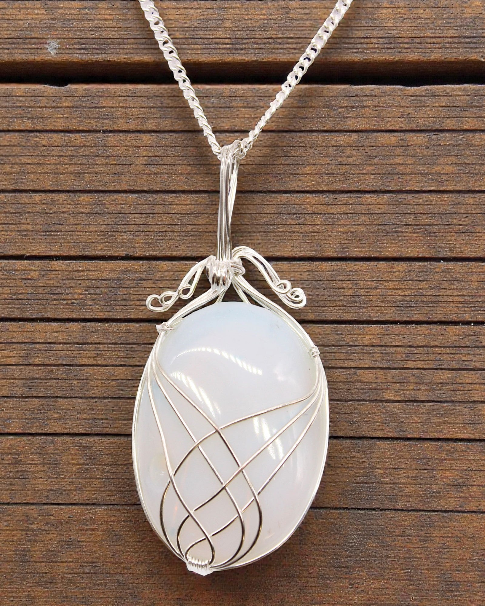 Swirl of Light – Opalite Necklace