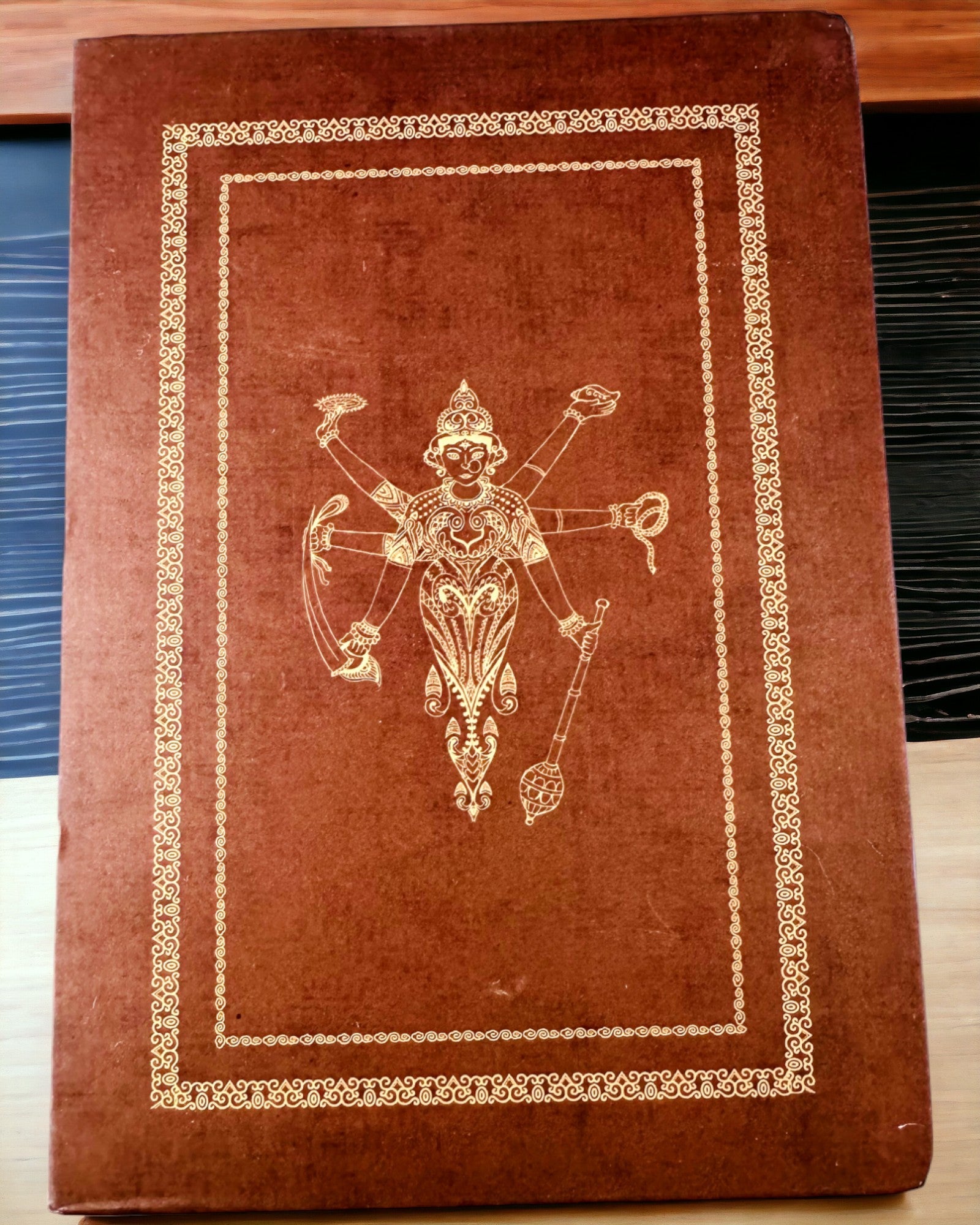 Vintage Brown Notebook with Decorative Retro-Style Cover – Explorer's Notebook – Brown, Vintage