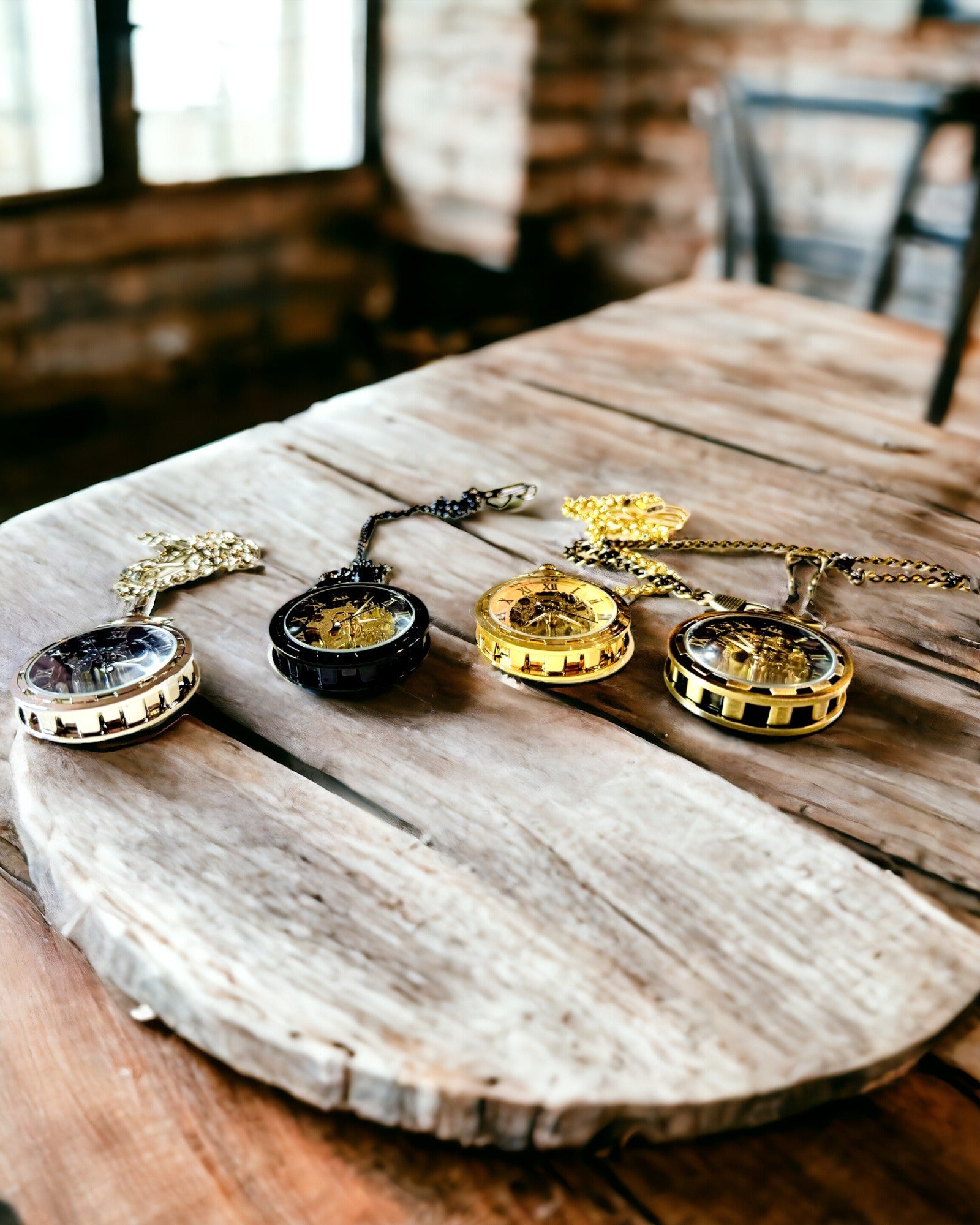 Silver Exclusive Mechanical Pocket Watch in Retro Style, Waterproof - Elegance for Every Occasion, with Engraving