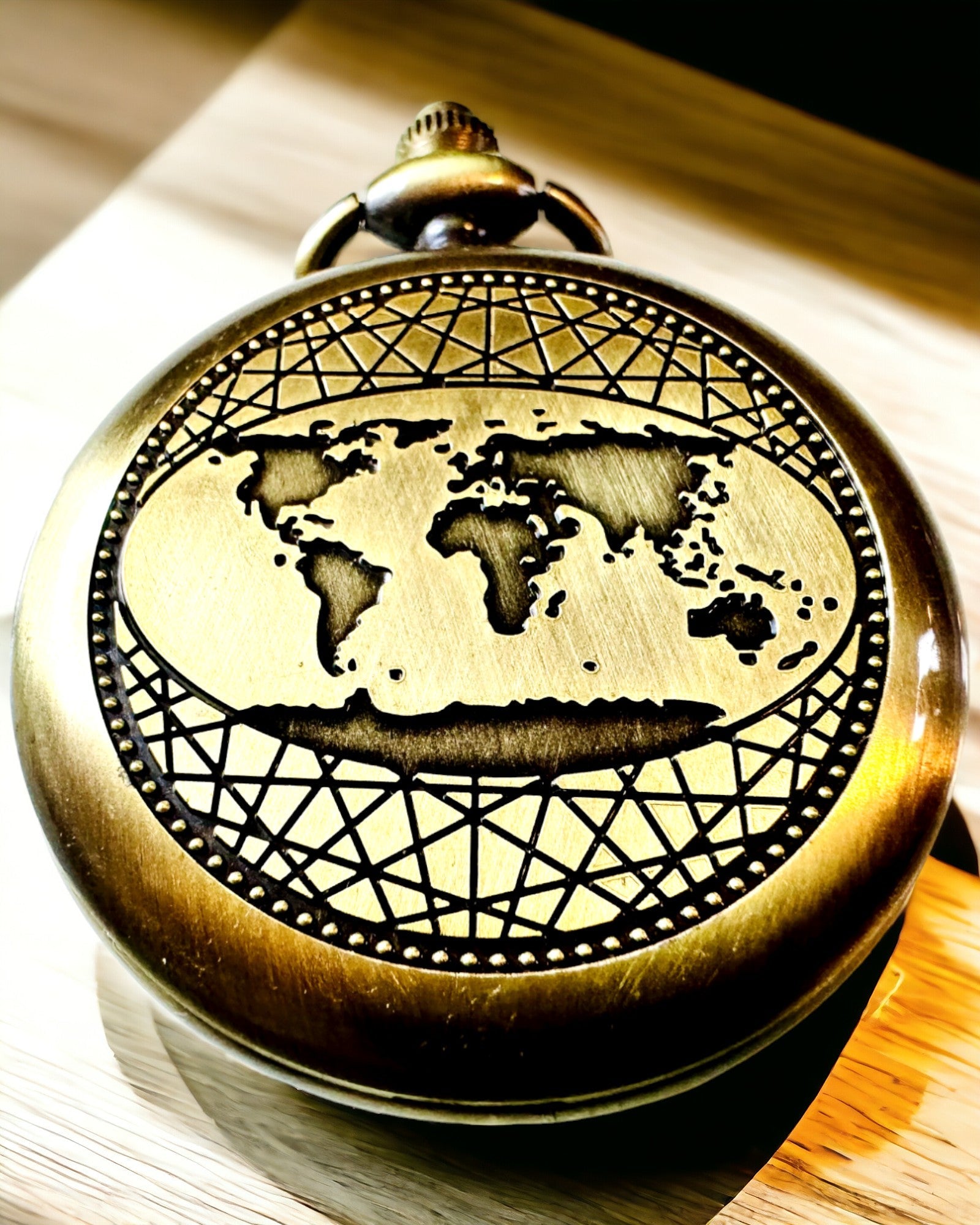 Pocket Retro Compass with New York Theme – Multifunctional, Elegant Compass with Image of the Statue of Liberty