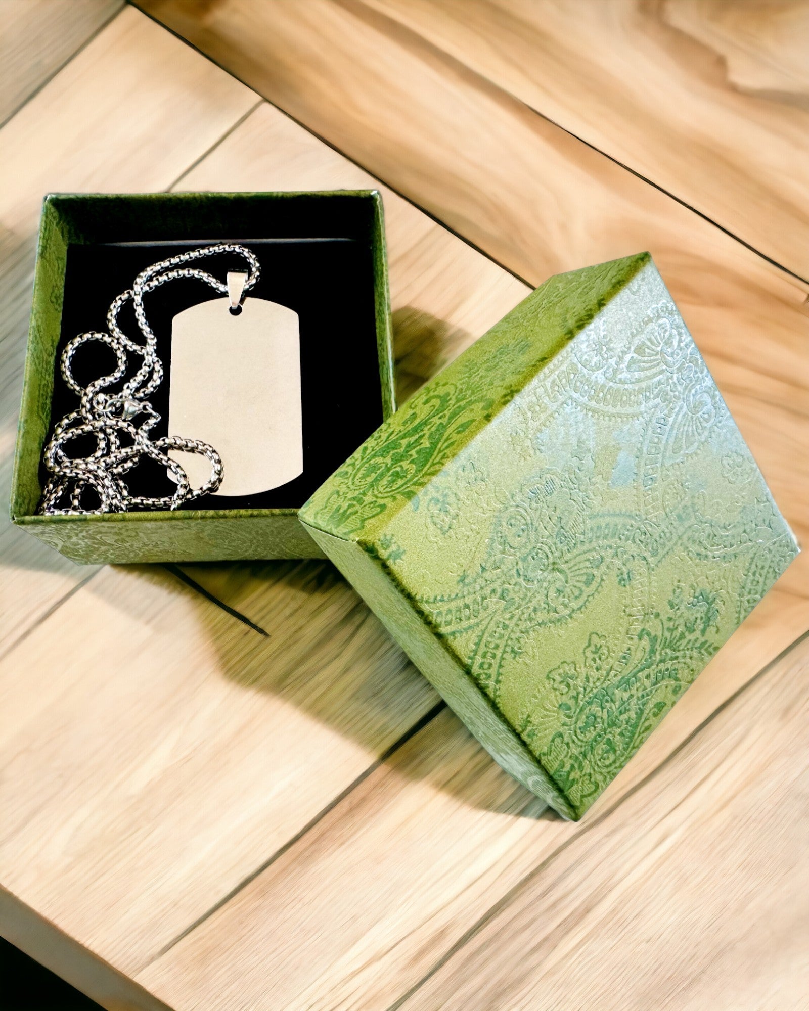 Dog Tag Necklace "Three Shades of Style" - Dog Tag - Elegant Stainless Steel Pendant with Engraving Option