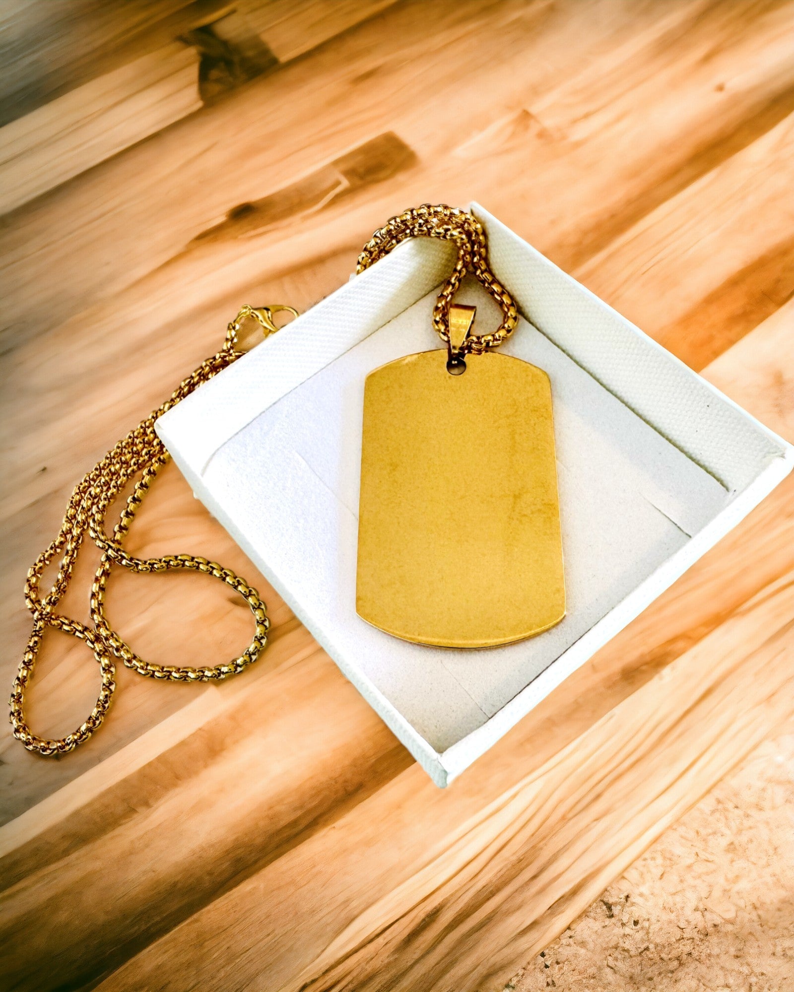 Dog Tag Necklace "Three Shades of Style" - Dog Tag - Elegant Stainless Steel Pendant with Engraving Option