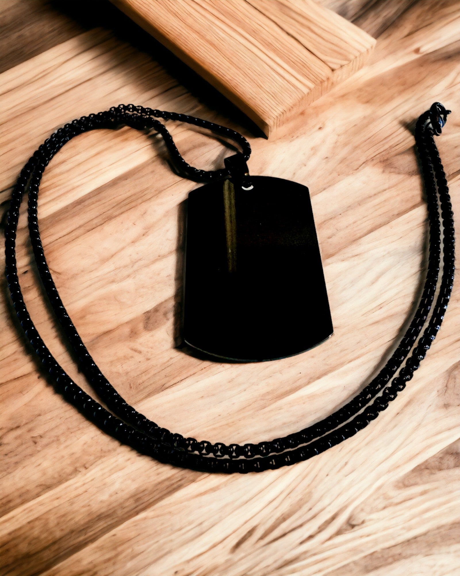 Dog Tag Necklace "Three Shades of Style" - Dog Tag - Elegant Stainless Steel Pendant with Engraving Option