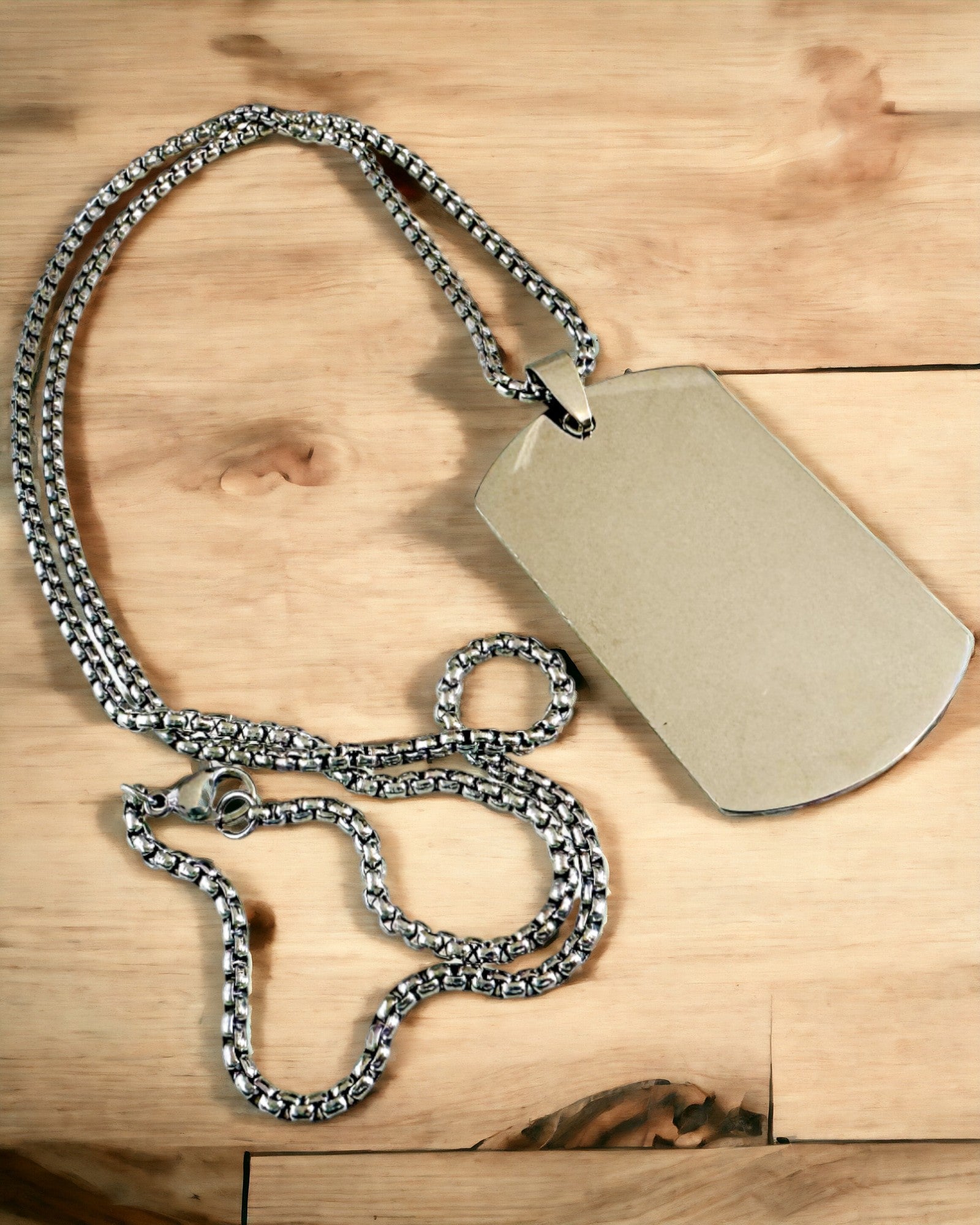 Dog Tag Necklace "Three Shades of Style" - Dog Tag - Elegant Stainless Steel Pendant with Engraving Option