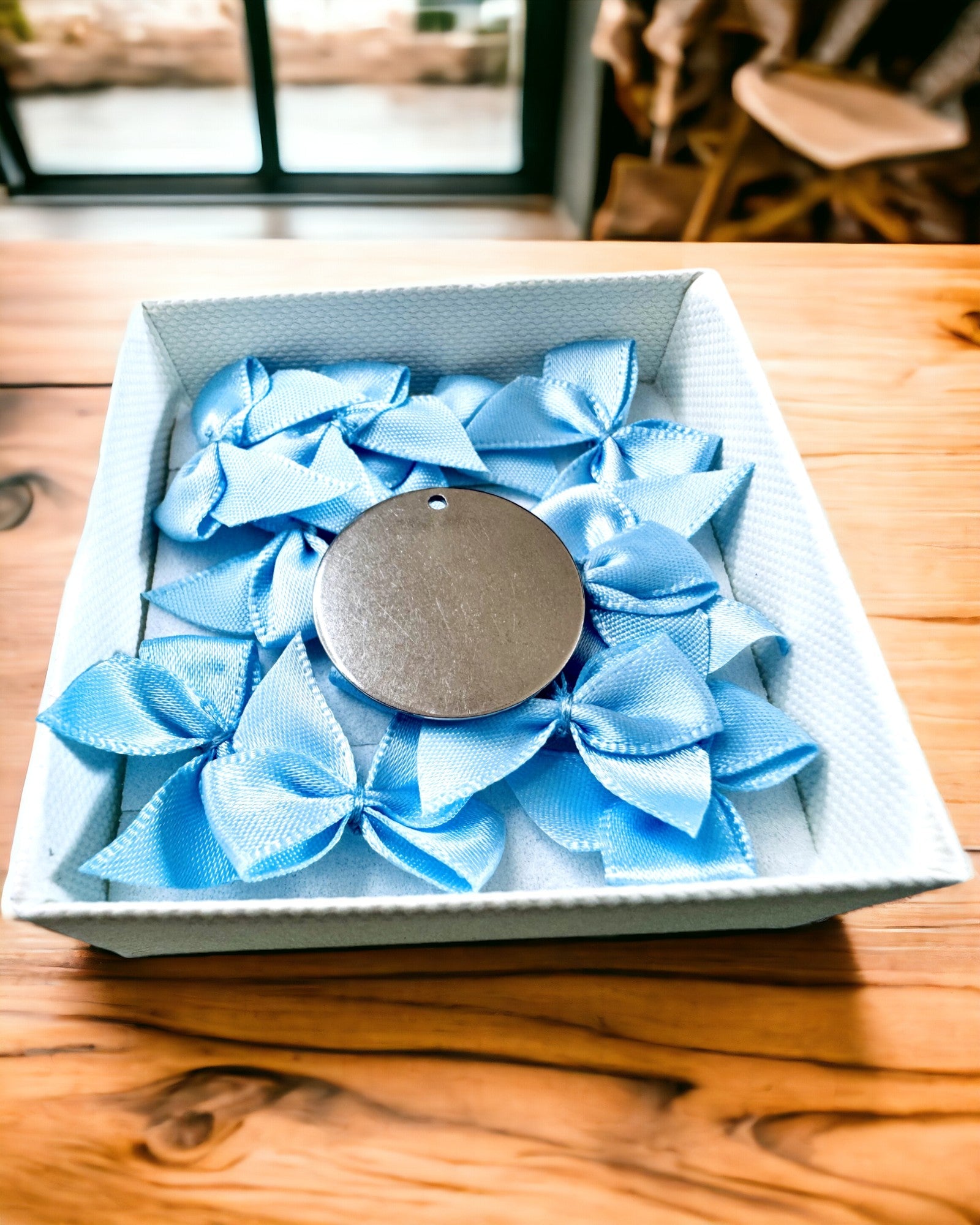 Round Stainless Steel Pendant for a gift with Personalization and engraving options