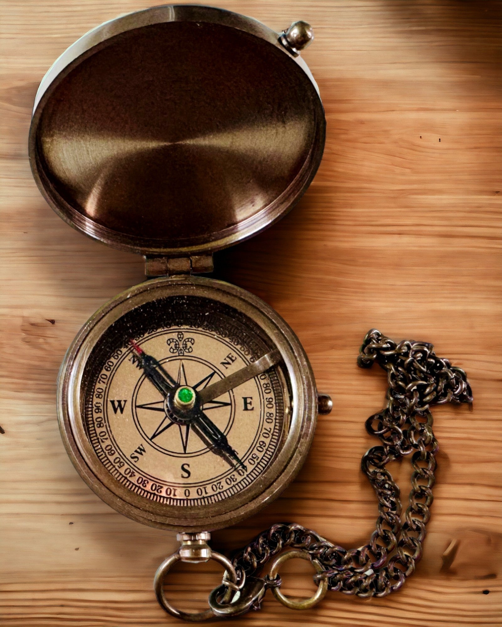 Indian Compass Odysseus – Retro Explorer's Gem - engraving option available