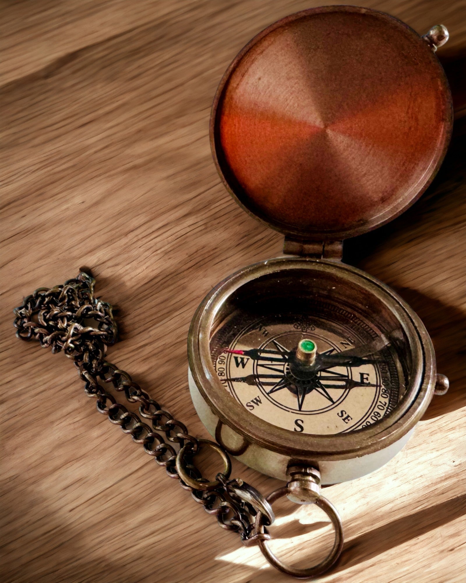 Indian Compass Odysseus – Retro Explorer's Gem - engraving option available